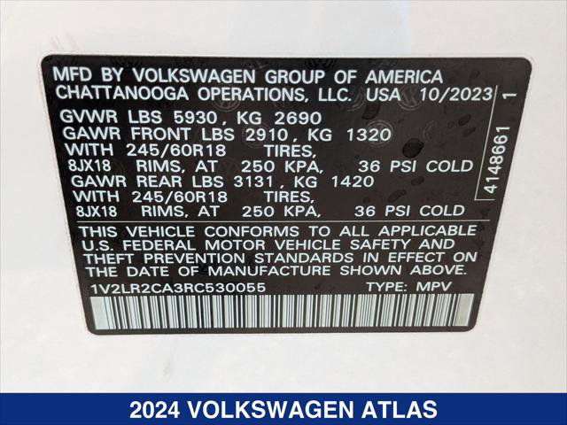 Used 2024 Volkswagen Atlas SE AWD/4WD image 24