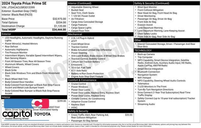 Certified 2024 Toyota Prius Prime FWD image 33