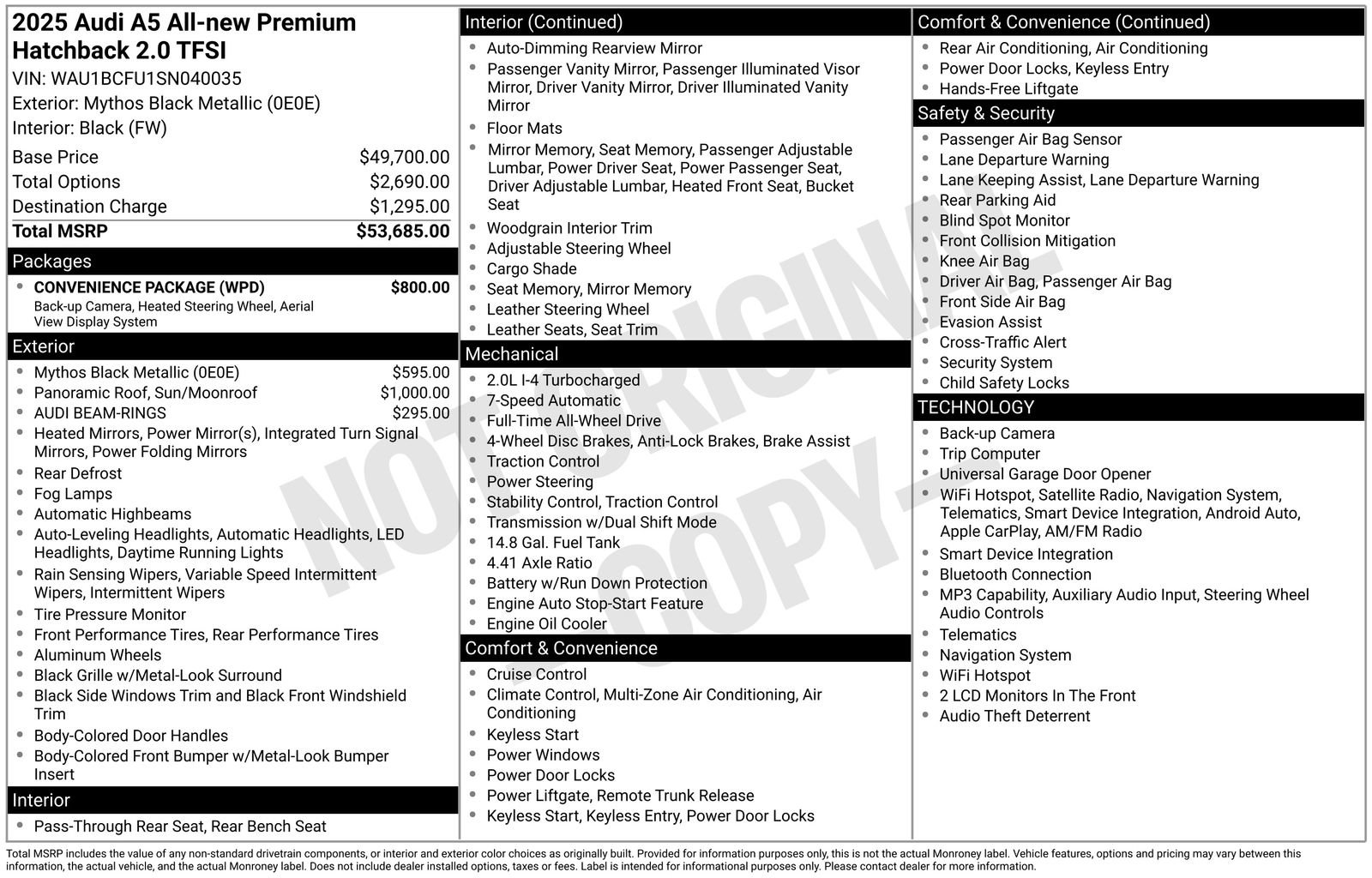 Used 2025 Audi A5 2.0T Premium w/ Convenience Package image 33