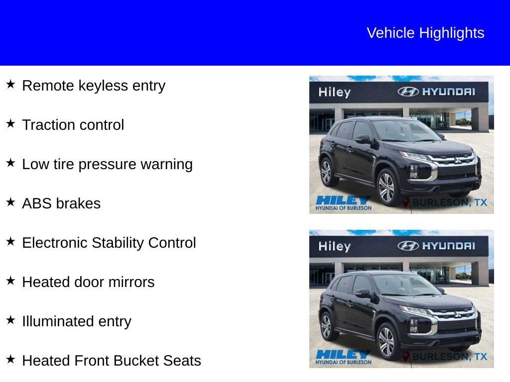 Used 2022 Mitsubishi Outlander Sport SE FWD image 10