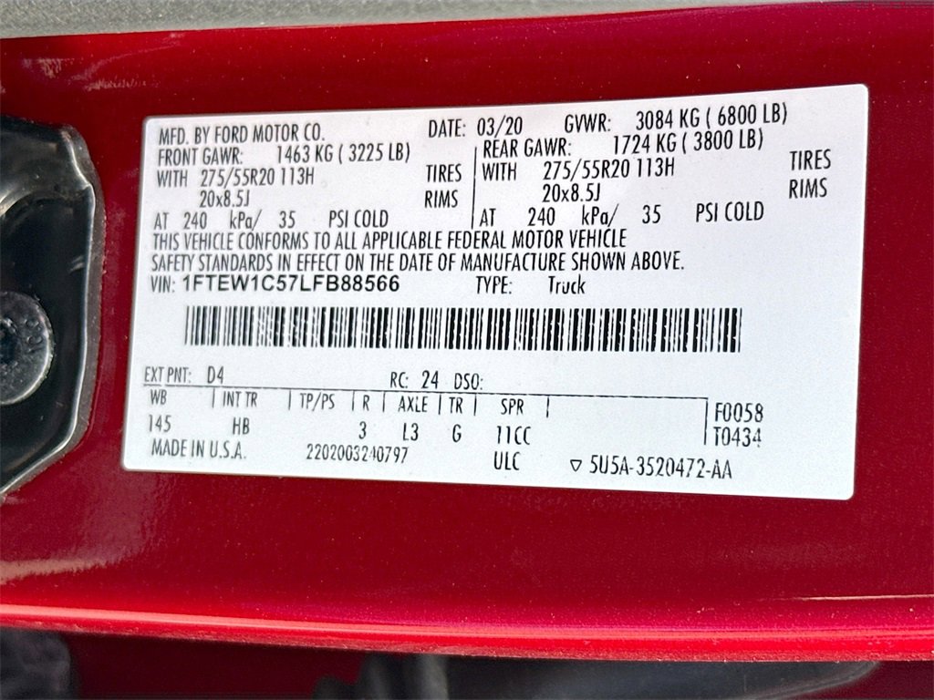 Used 2020 Ford F150 Lariat w/ Equipment Group 502A Luxury image 36