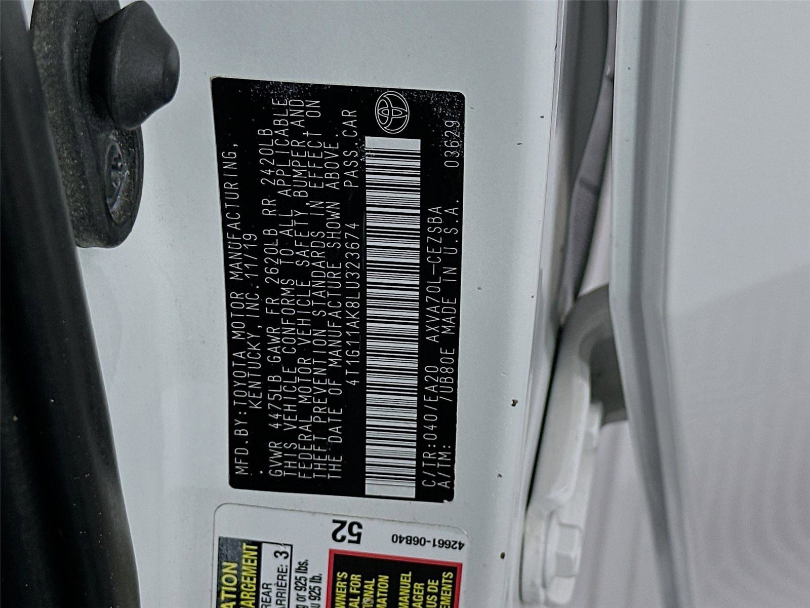 Certified 2020 Toyota Camry SE FWD image 21