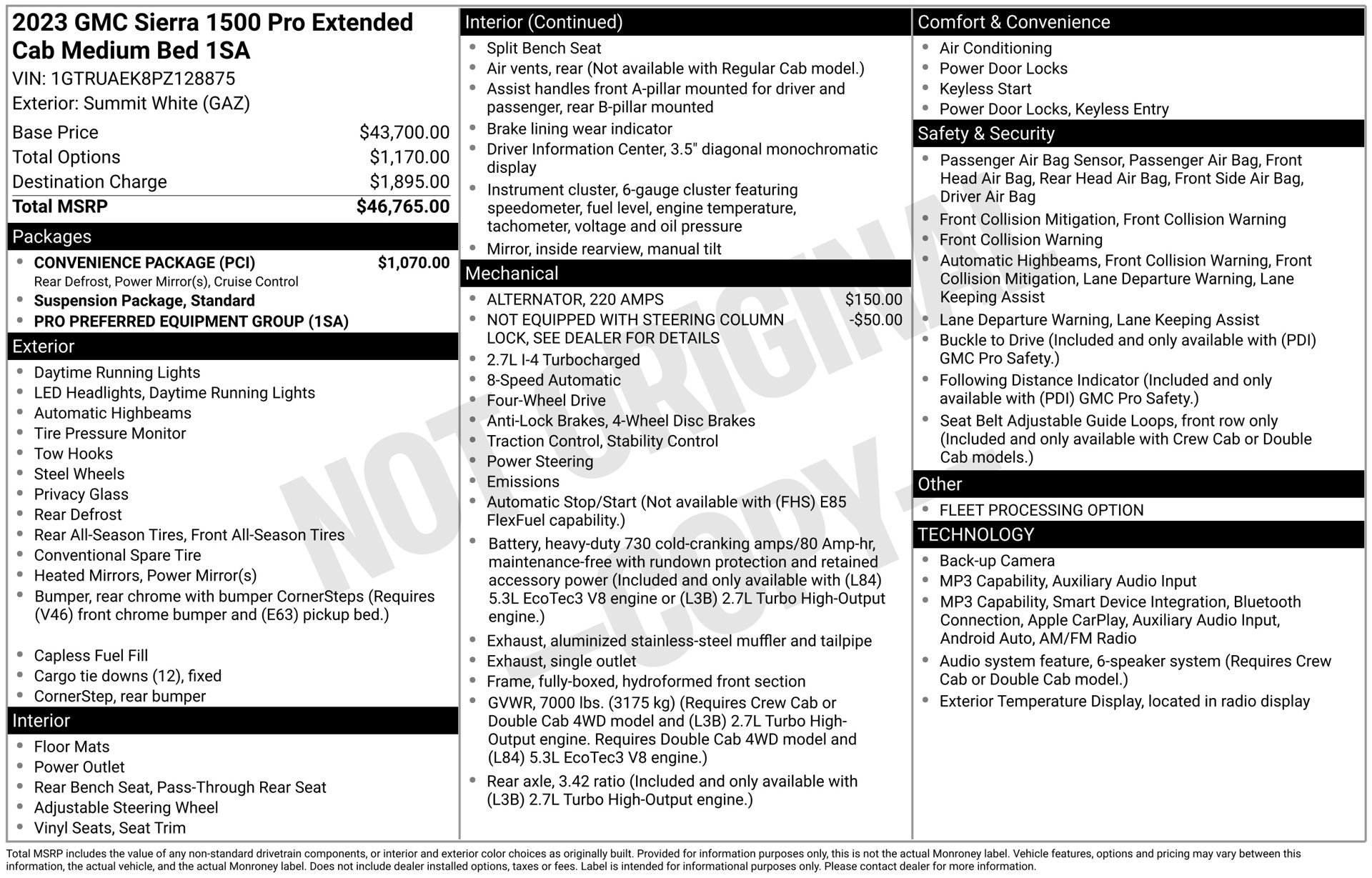 Used 2023 GMC Sierra 1500 Pro w/ Convenience Package AWD/4WD image 4