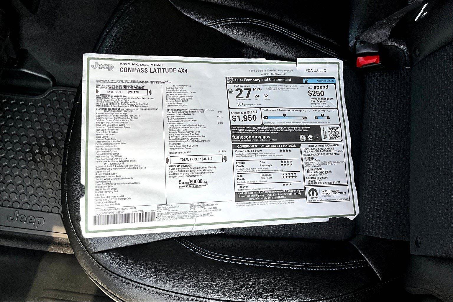 New 2025 Jeep Compass Latitude w/ Sun & Sound Group image 14