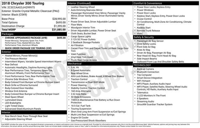 Used 2018 Chrysler 300 Touring w/ Chrome Appearance Package image 13