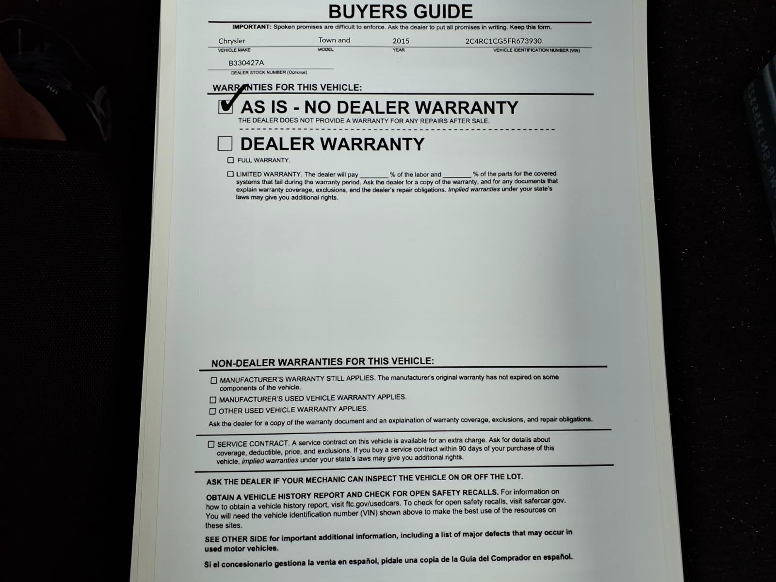 Used 2015 Chrysler Town & Country Touring-L w/ Driver Convenience Group FWD image 35