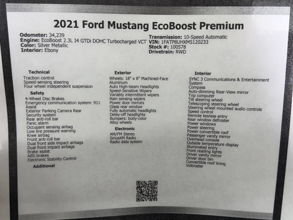 Used 2021 Ford Mustang Premium RWD image 49