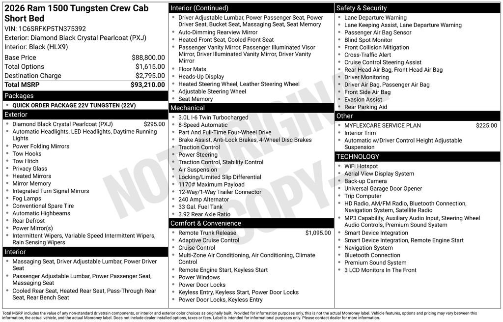 New 2026 RAM 1500 Tungsten AWD/4WD image 38