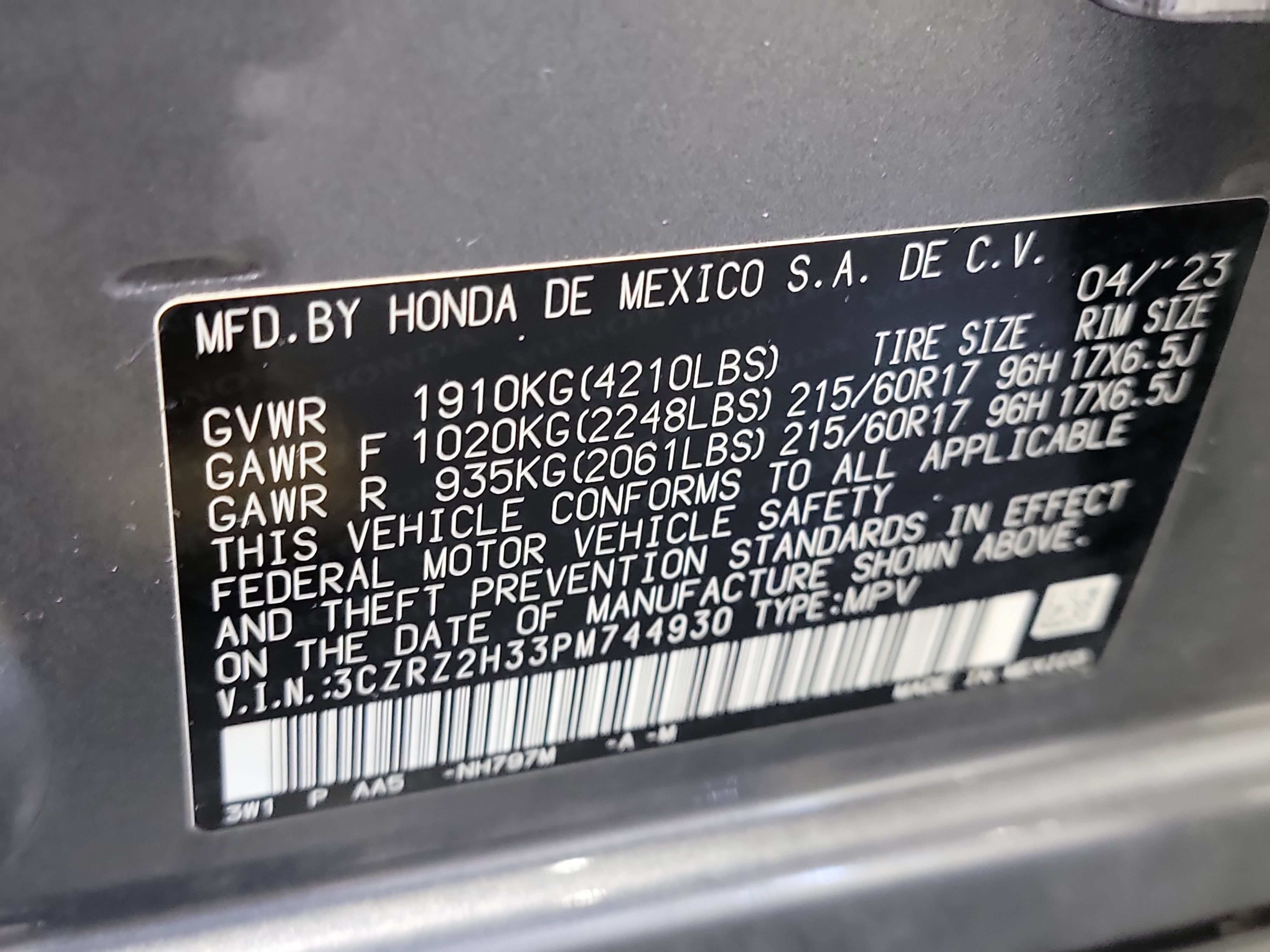 Used 2023 Honda HR-V LX image 32