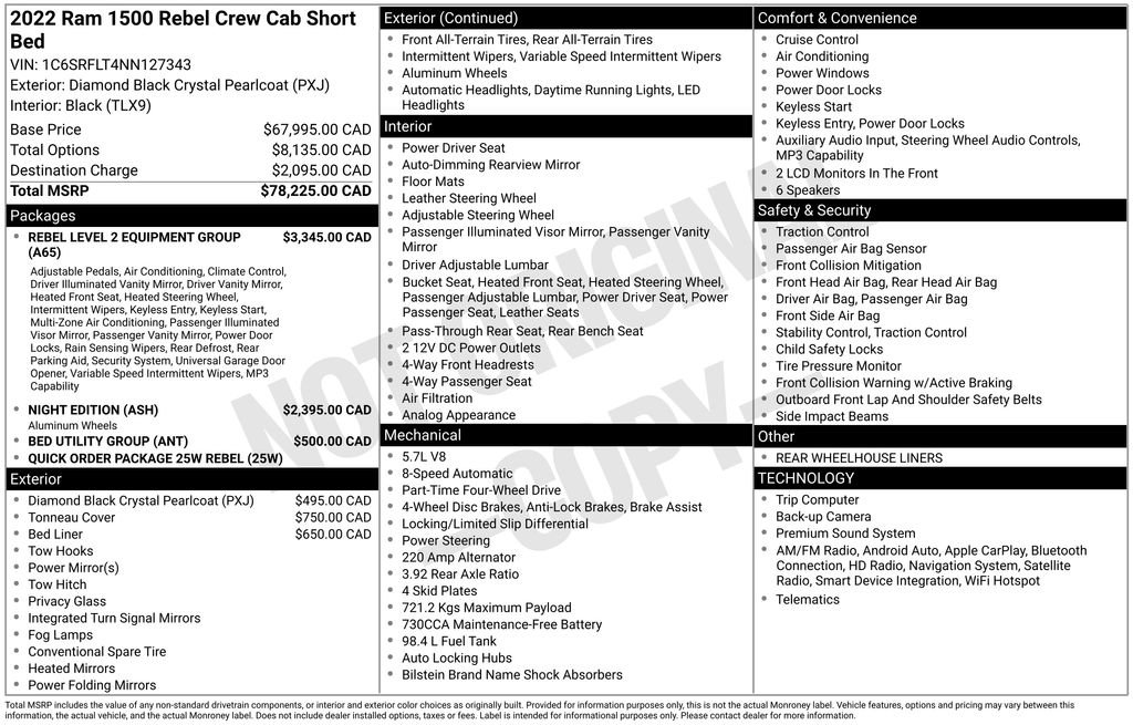 Used 2022 RAM 1500 Rebel w/ Rebel Level 2 Equipment Group image 10