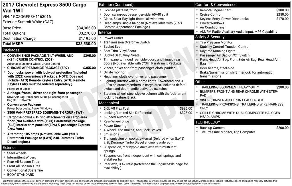 Used 2017 Chevrolet Express 3500 image 5