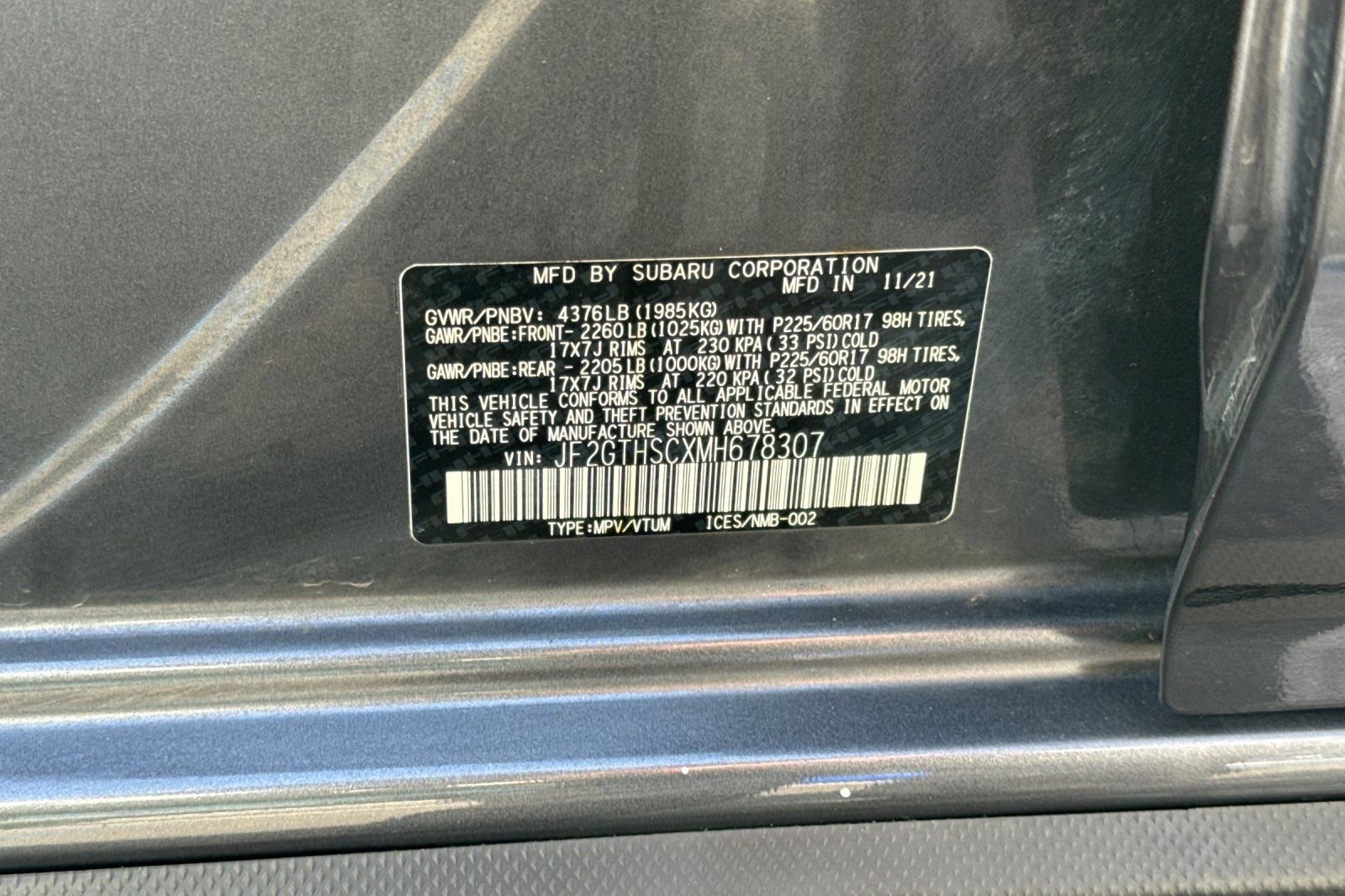 Certified 2021 Subaru Crosstrek 2.5i Sport w/ Moonroof Package image 31