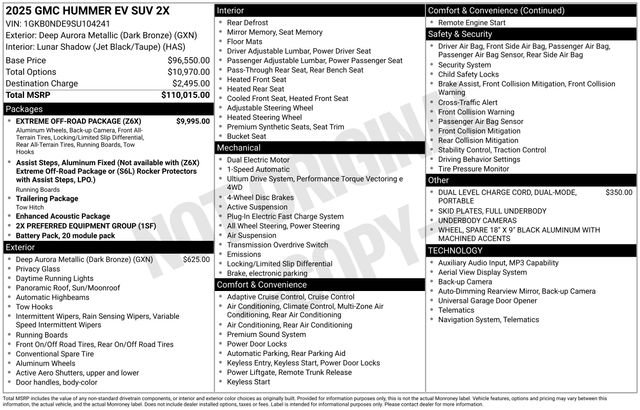 Used 2025 GMC Hummer EV 2X w/ Extreme Off-Road Package image 2