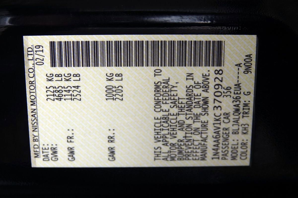 Used 2019 Nissan Maxima 3.5 S w/ Floor Mat Group FWD image 40