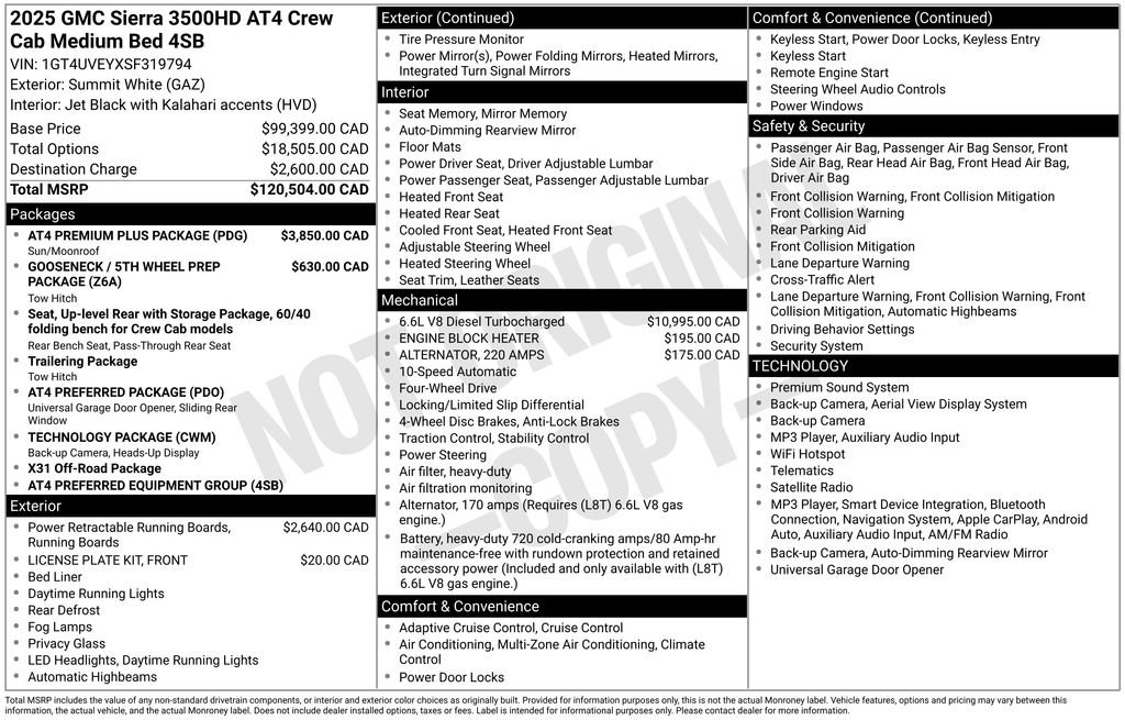 Used 2025 GMC Sierra 3500 AT4 w/ AT4 Premium Plus Package AWD/4WD image 6
