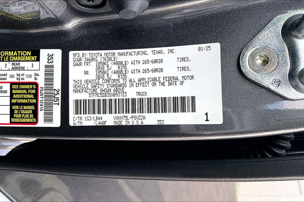 Used 2025 Toyota Tundra 1794 Edition w/ TRD Off-Road Package image 20