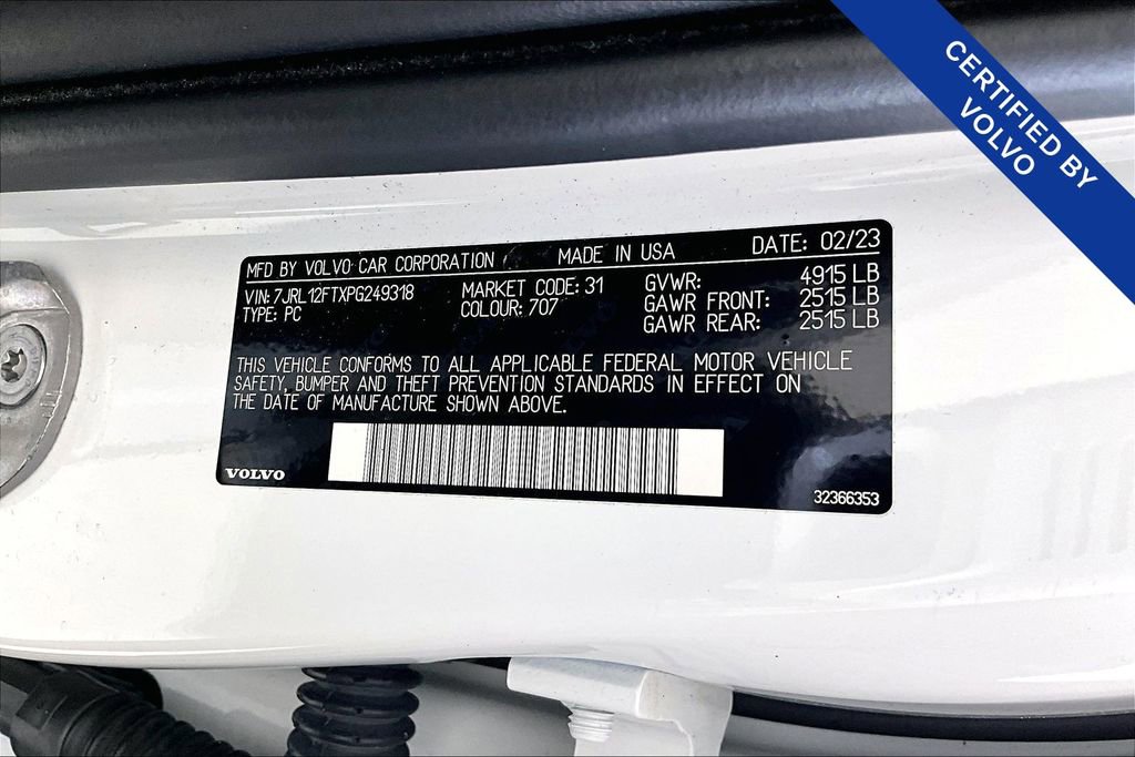 Certified 2023 Volvo S60 B5 Plus w/ Climate Package image 44