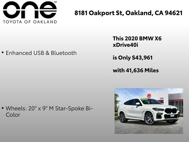 Used 2020 BMW X6 xDrive40i w/ M Sport Package AWD/4WD image 28