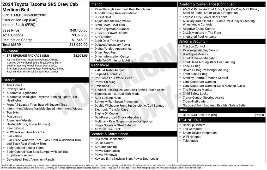 Used 2024 Toyota Tacoma SR5 w/ SR5 Upgrade Package image 31