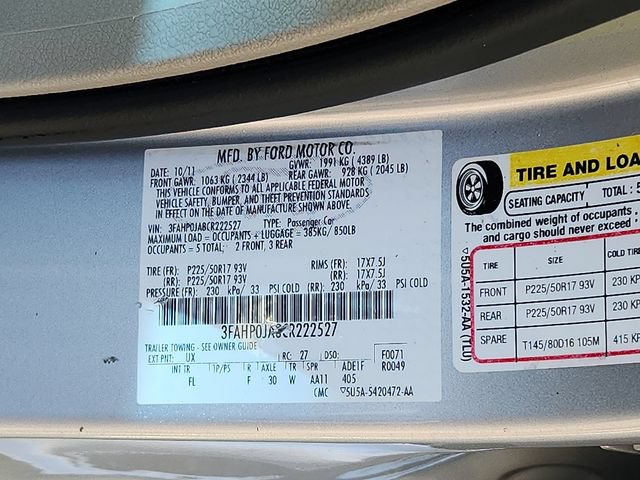 Used 2012 Ford Fusion SEL FWD image 26