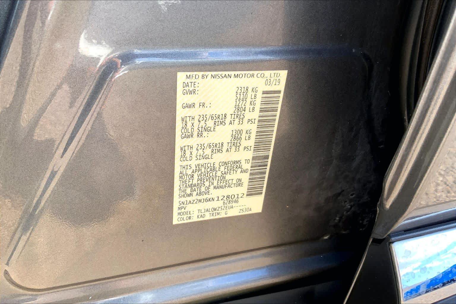 Used 2019 Nissan Murano SV FWD image 34