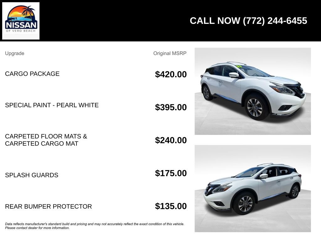 Used 2018 Nissan Murano SL w/ Cargo Package FWD image 6