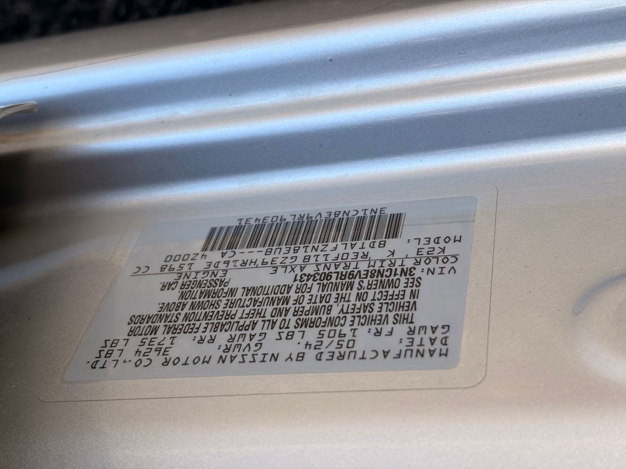 Certified 2024 Nissan Versa SV FWD image 29