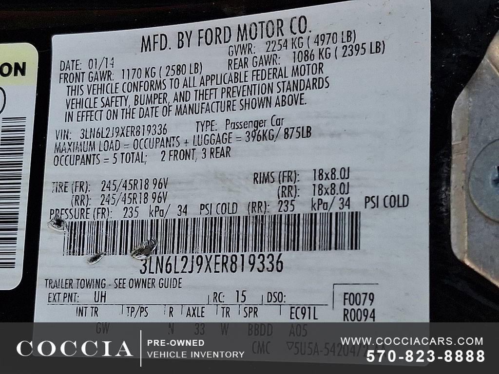 Used 2014 Lincoln MKZ AWD w/ Equipment Group 102A Reserve image 27