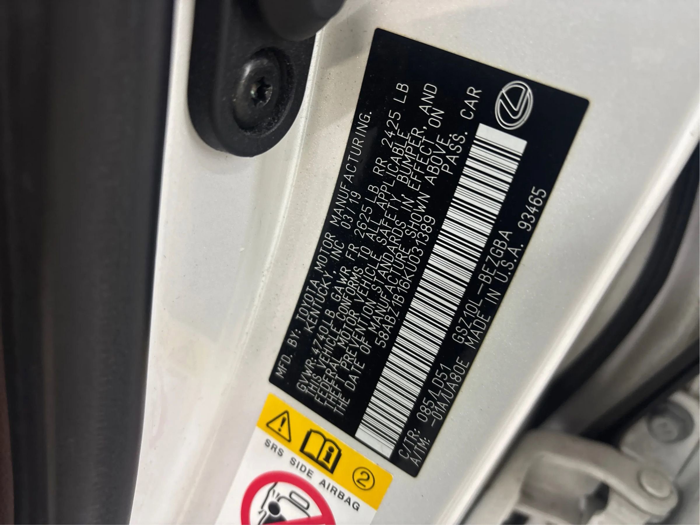 Used 2019 Lexus ES 350 w/ Premium Package image 30