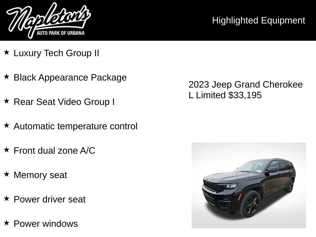 Used 2023 Jeep Grand Cherokee L Limited w/ Luxury Tech Group II image 4