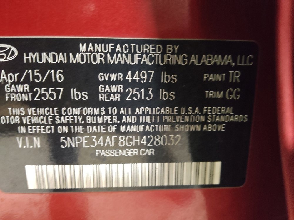 Used 2016 Hyundai Sonata Sport w/ Option Group 1V image 33