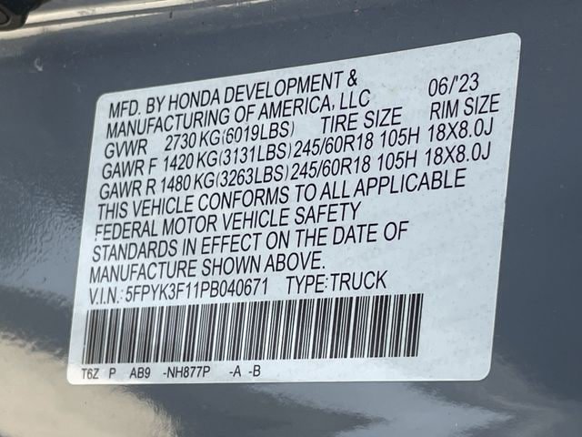 Certified 2023 Honda Ridgeline Sport image 29