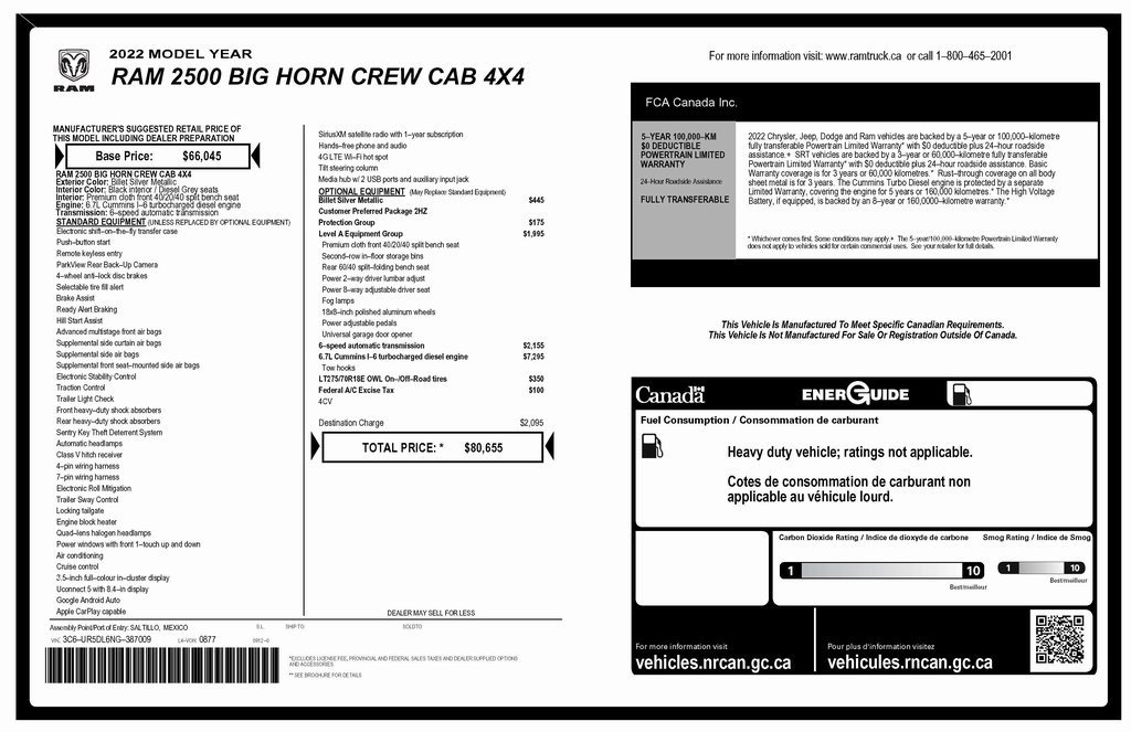 Used 2022 RAM 2500 Big Horn w/ Level A Equipment Group image 4