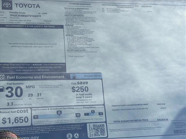 Used 2026 Toyota Corolla Cross LE AWD/4WD image 24