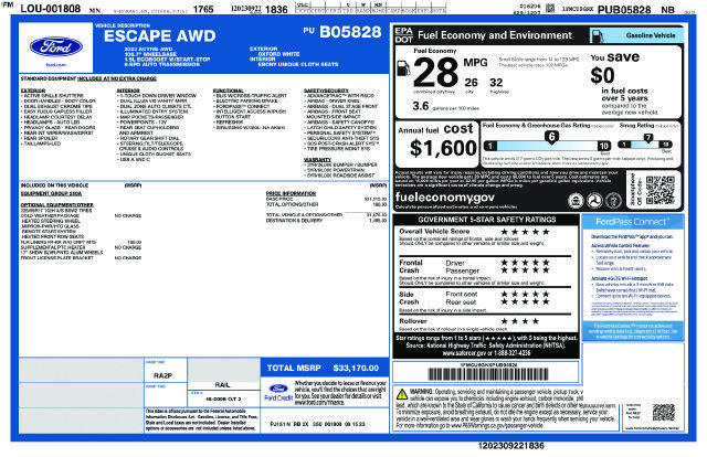 Certified 2023 Ford Escape Active AWD/4WD image 27