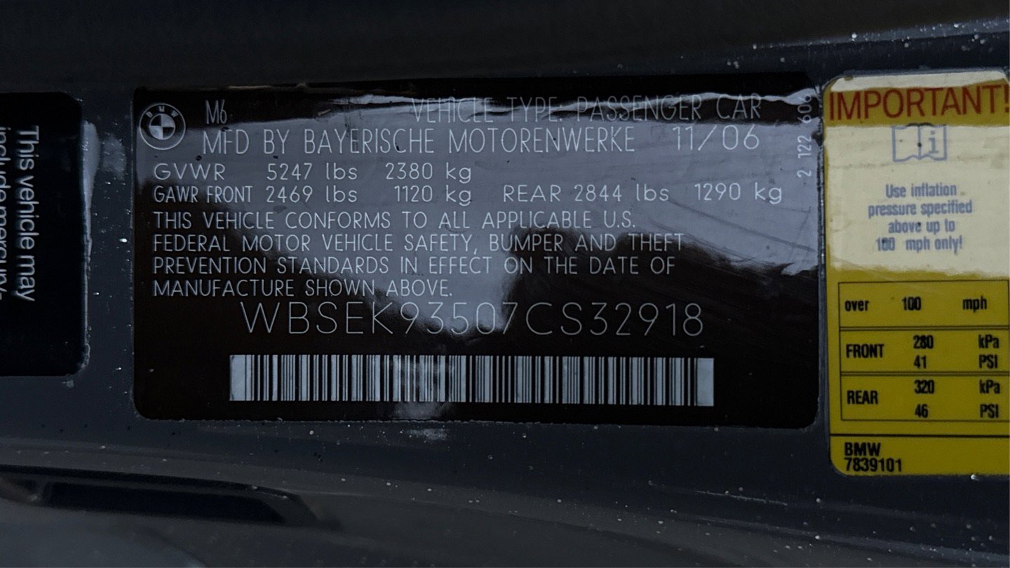 Used 2007 BMW M6 Convertible image 59