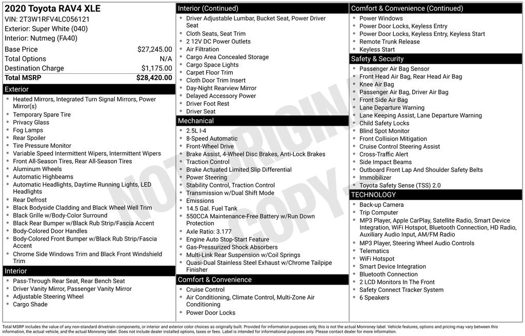 Certified 2020 Toyota RAV4 XLE FWD image 28
