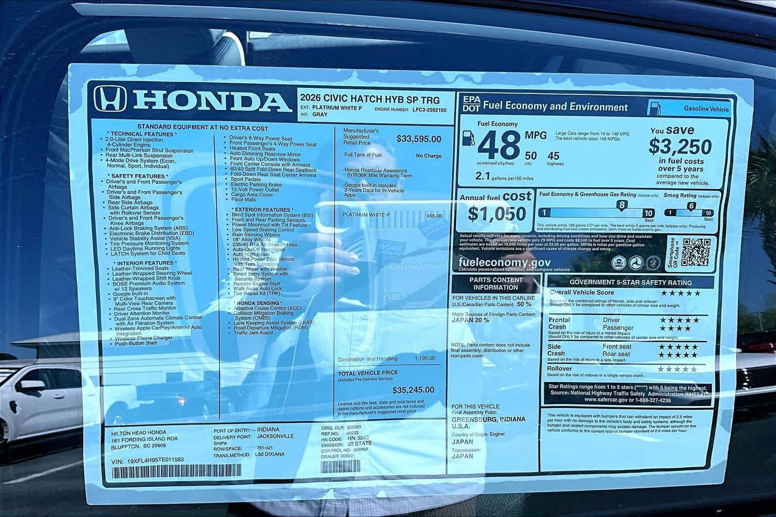 New 2026 Honda Civic Sport Touring image 17