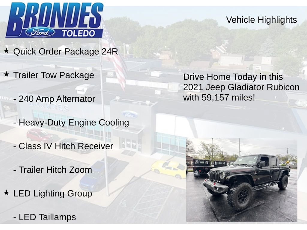 Used 2021 Jeep Gladiator Rubicon w/ Dual Top Group AWD/4WD image 5