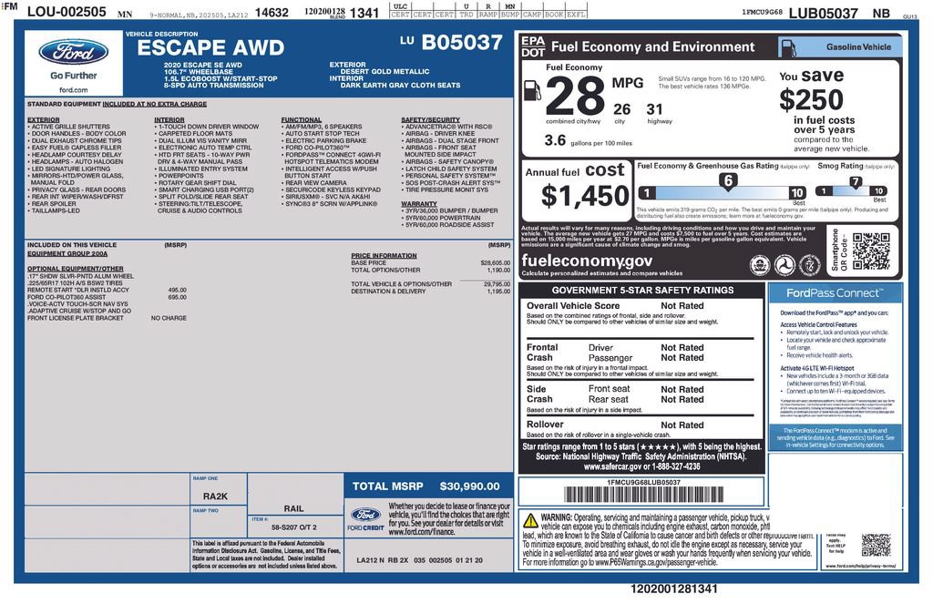 Used 2020 Ford Escape SE AWD/4WD image 7