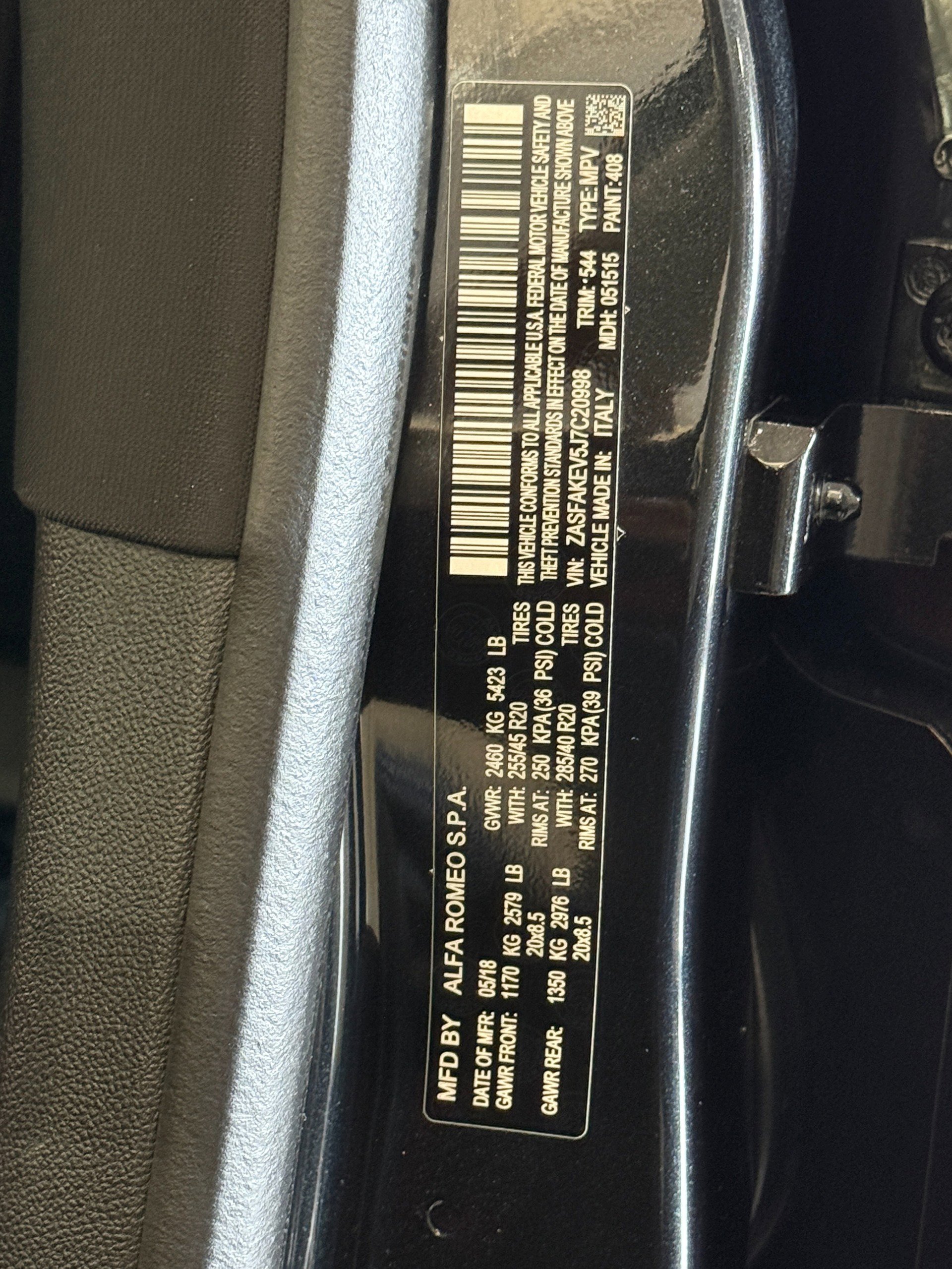 Used 2018 Alfa Romeo Stelvio Quadrifoglio w/ Driver Assist Dynamic Package AWD/4WD image 82