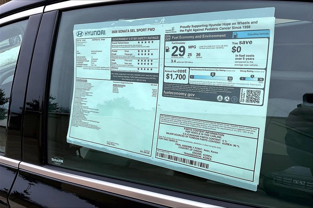 New 2026 Hyundai Sonata SEL FWD image 16