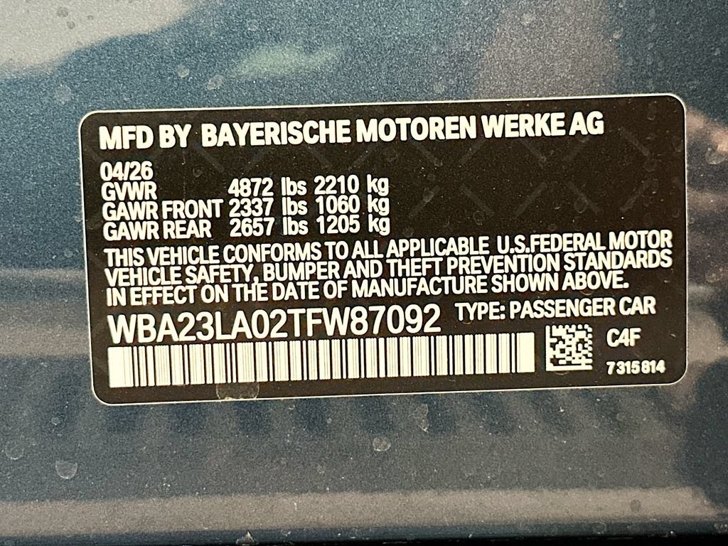 New 2026 BMW 330i xDrive Sedan w/ Premium Package AWD/4WD image 33