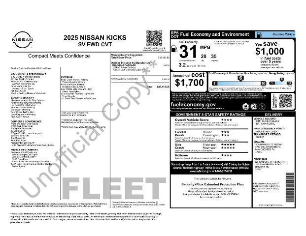 Certified 2025 Nissan Kicks SV w/ Charging Package FWD image 14