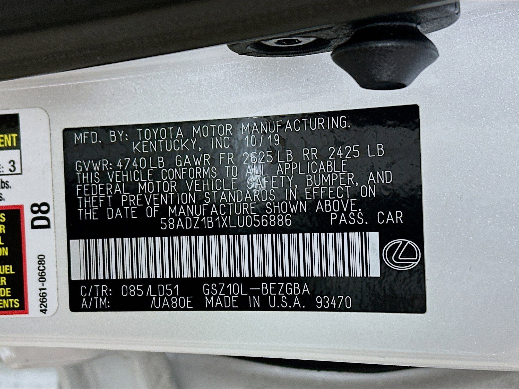 Used 2020 Lexus ES 350 w/ Premium Package FWD image 30