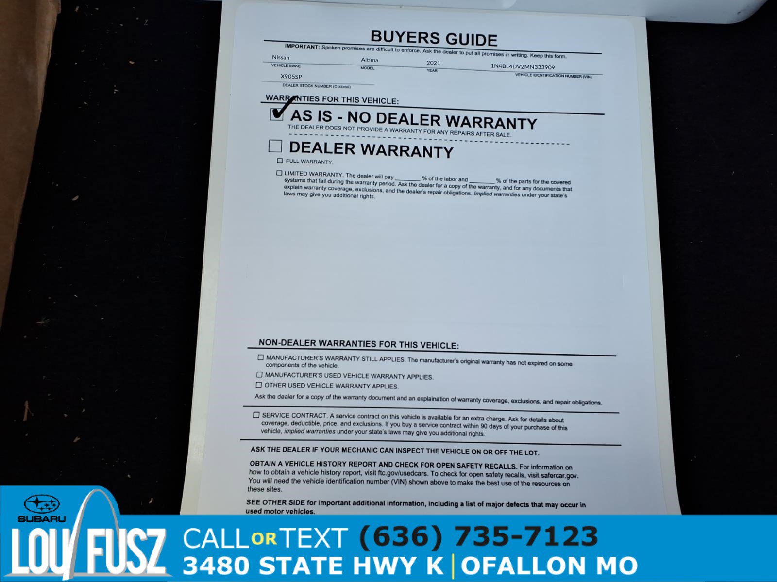 Used 2021 Nissan Altima 2.5 SV FWD image 35