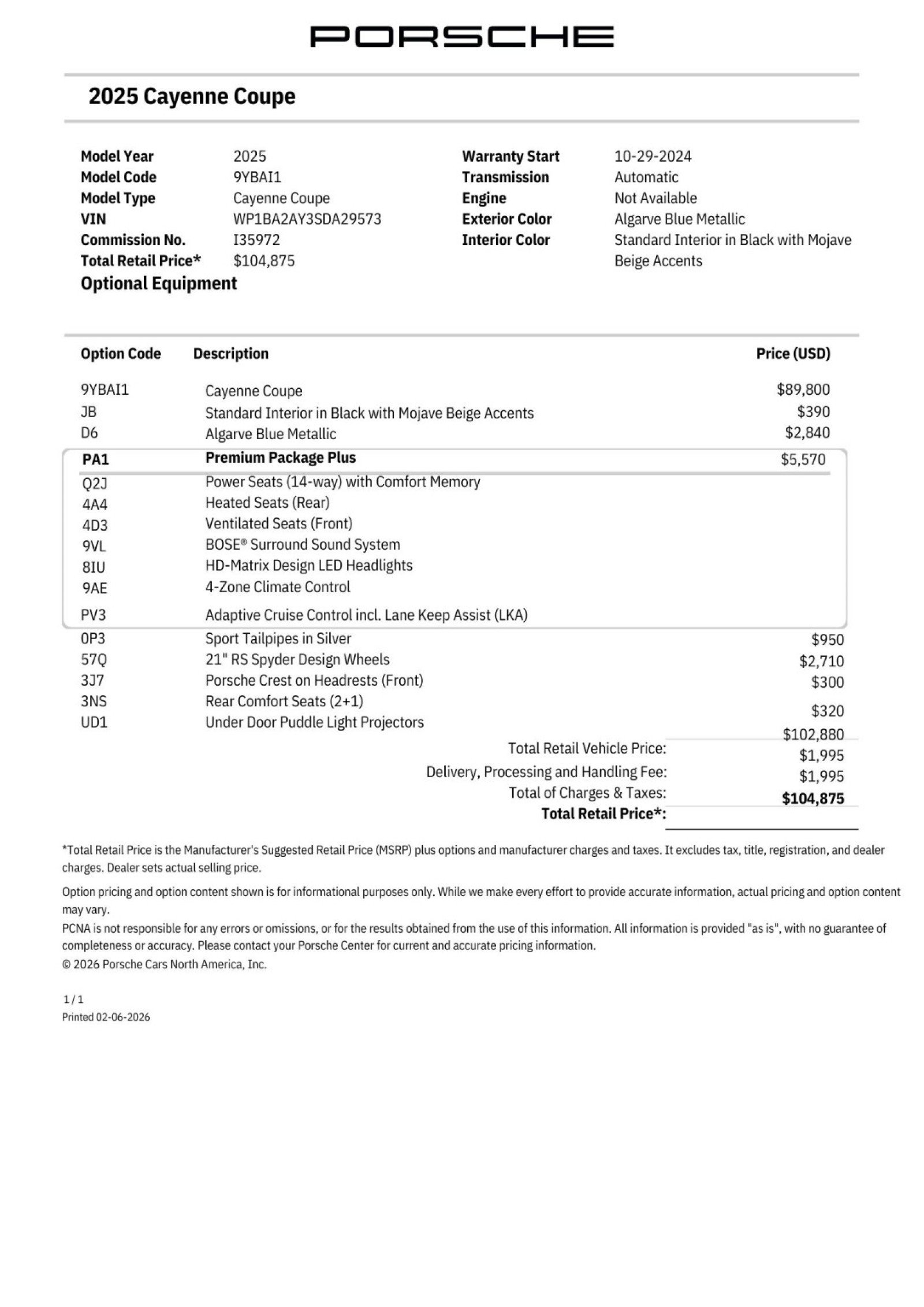 Used 2025 Porsche Cayenne Coupe image 2