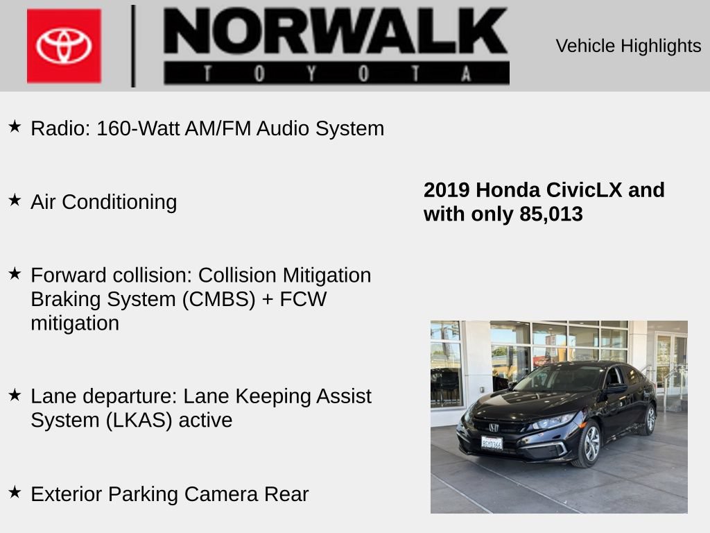 Used 2019 Honda Civic LX image 10