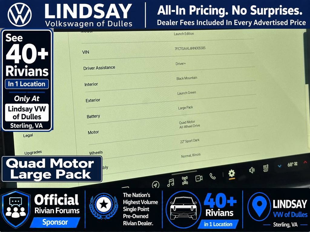Used 2022 Rivian R1T Launch Edition AWD/4WD image 26