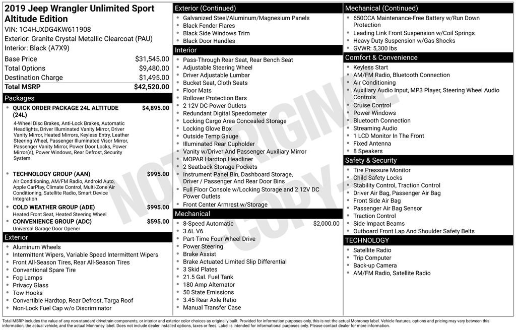 Used 2019 Jeep Wrangler Unlimited Sport image 4